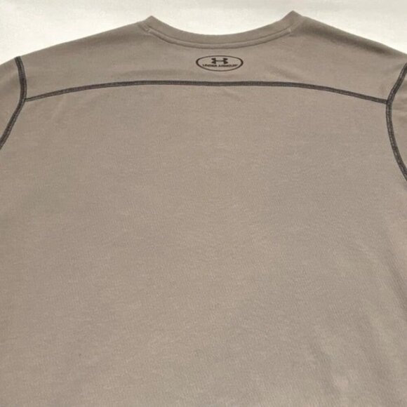 Under Armour Long Sleeve Thermal Men's Large Green Outdoors Moose Logo Knit Tee - Picture 4 of 8